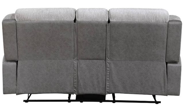 Homelegance® Harriette Gray Double Manual Reclining Loveseat with Center Console-3