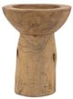 A & B Home Beige Teak Wood Decorative Candle Holder-1