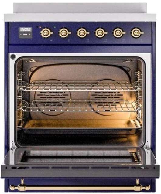Ilve® Nostalgie II Series 30" Blue Pro Style Induction Range-2