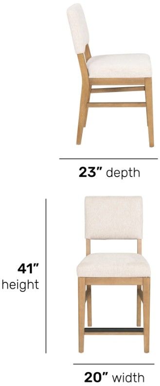 Flexsteel® Millwork 2-Piece Beige/Umber Counter Chair Set-2