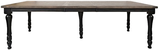 Jofran Inc. Madison County Brown Dining Table with Vintage Black Base-2