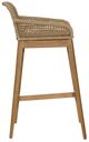 Dovetail Furniture Audra 2-Piece Natural Rattan/Teak Outdoor Barstool Set-2