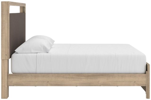 Signature Design by Ashley® Kinlanni Tan King Upholstered Platform Bed-3