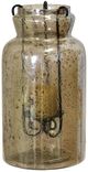 Stylecraft Smoke 15" Seeded with Metal Insert Candle Holder-0