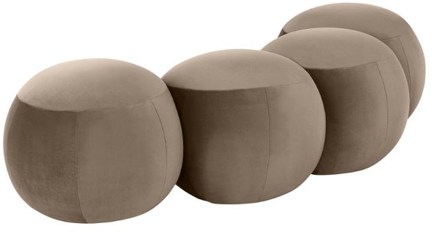 Meridian Furniture Apollo Taupe 65" Velvet Upholstered Bench-3