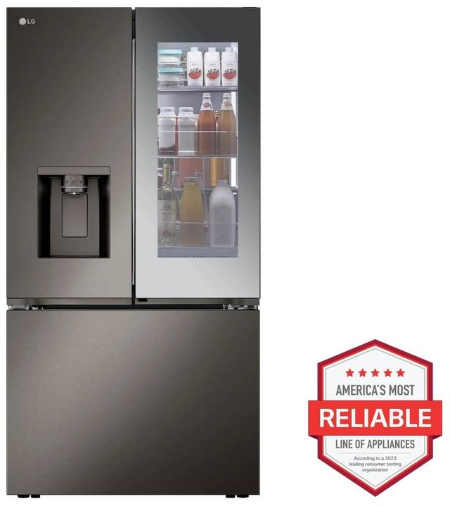 LG 36" 26 Cu. Ft. PrintProof™ Black Stainless Steel Counter Depth French Door Refrigerator-1
