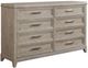 Liberty Furniture Belmar 4-Piece Knubby/Silver Champagne/Washed Taupe California King Sleigh Bed Set-3