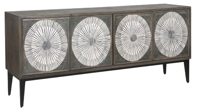 Home Trends & Design Jaipur Palm Springs Graywash Sideboard-0