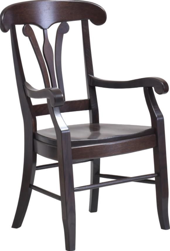 Urban Collections by Yutzy Woodworking Empire Retreat White Oak Provence Arm Dining Chair-0