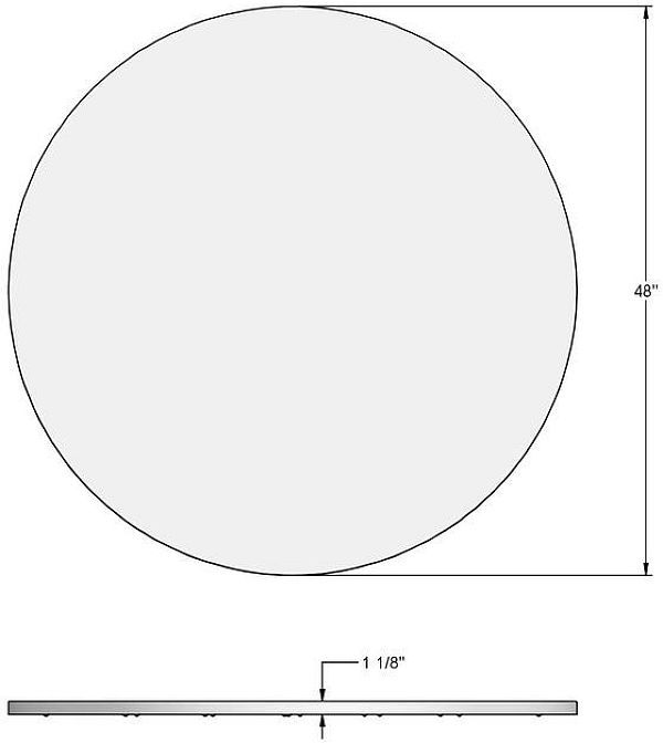 Amisco Customizable Gemma 48" Round Pub Table with 1.06" Solid Birch Top-1