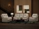 Music White Immersive Audio Sofa, Loveseat, and Recliner Set-1
