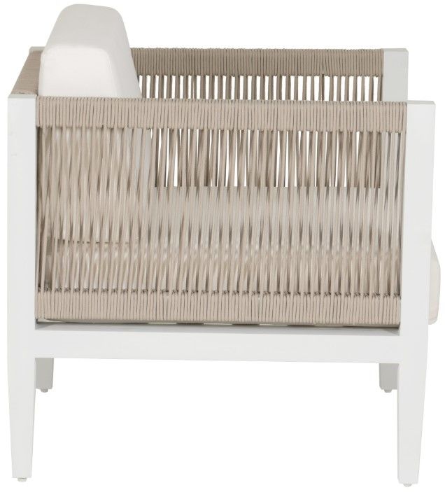 Linon Calabash White Aluminum/Fabric Outdoor Side Chair-3