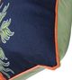 Stylecraft Tinck Dark Blue/Light Green Velvet Throw Pillow-3