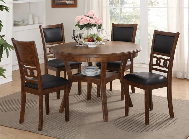 New Classic® Home Furnishings Gia 5-Piece Brown Round Dining Table Set-1