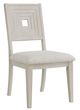 Elements International Avalanche 6-Piece Antique White Dining Set with Arm Chair-3