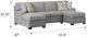Emerald Home Analiese 3-Piece Light Gray U-Shape Double Chaise Sectional-2