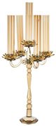 A & B Home Gold Clear Candle Holder-0