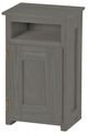 Crate Designs™ Furniture Graphite Left Side Hinge Door Petite Nightstand-0