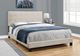 Monarch Specialties Inc. Beige Linen Queen Bed-1