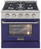 Kucht Professional KDF Series 30" Stainless Steel Pro Style Dual Fuel Range with Blue Door-0