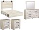 Signature Design by Ashley® Cambeck 5-Piece Whitewash King Panel Bed Set-0