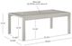 Linon Key Largo Gray Aluminum Glass Top Outdoor Coffee Table-1
