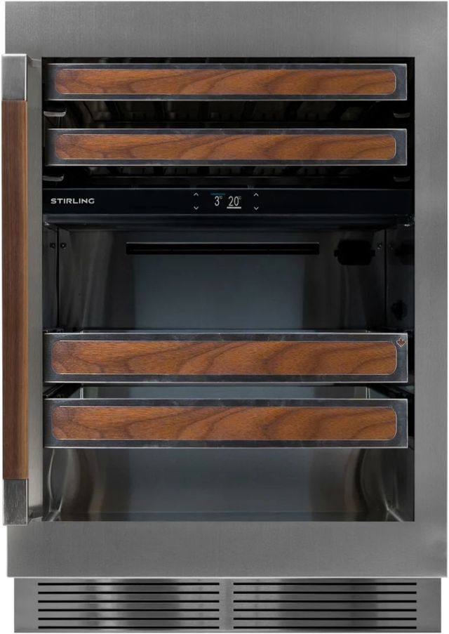 Stirling 24" 5.3 Cu. Ft. Stainless Steel Wine Cooler-0