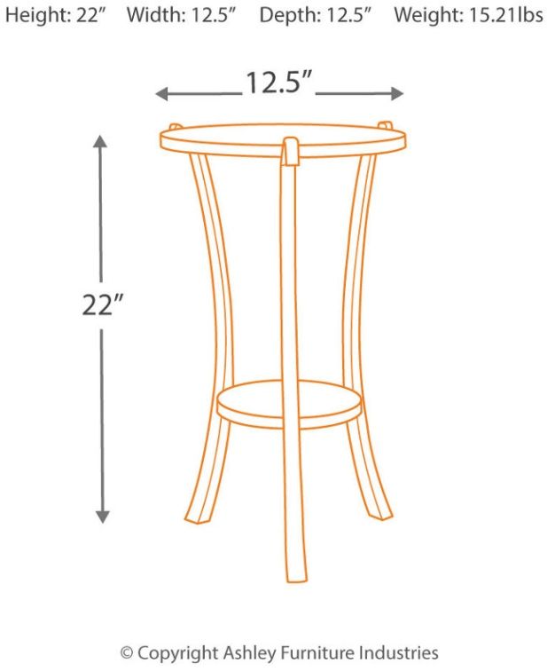 Signature Design by Ashley® Enderton Whitewash Accent Table with Pewter Stand -2