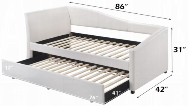 ACME Furniture Jedda White Youth Twin Daybed with Trundle-2