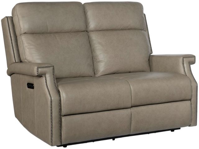 Hooker® Furniture MS Vaughn Shattered Stone Leather Power Reclining Zero Gravity Loveseat with Power Headrest-0