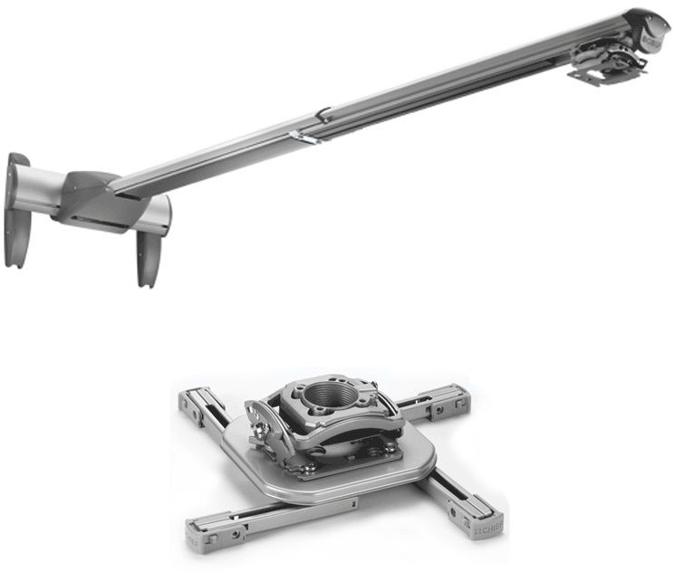 Chief® Silver X-Large Short Throw and Universal Projector Mount Kit