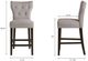 Olliix by Madison Park Grey Avila Tufted Back Counter Stool-1