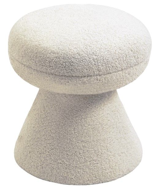 Meridian Furniture Drum Beige Ottoman-0