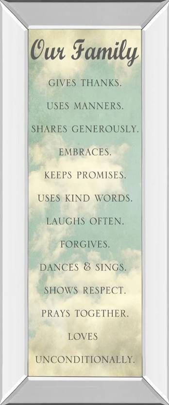 Classy Art Our Family by Sarah Gardner Mirrored Frame Wall Art-0
