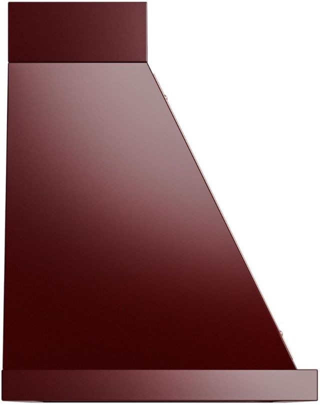 Ilve® Nostalgie II Noblesse 40" Burgundy Wall Mounted Range Hood with Copper Trim-2
