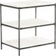 Four Hands Felix Hammered Gray/Polished White Nightstand-0