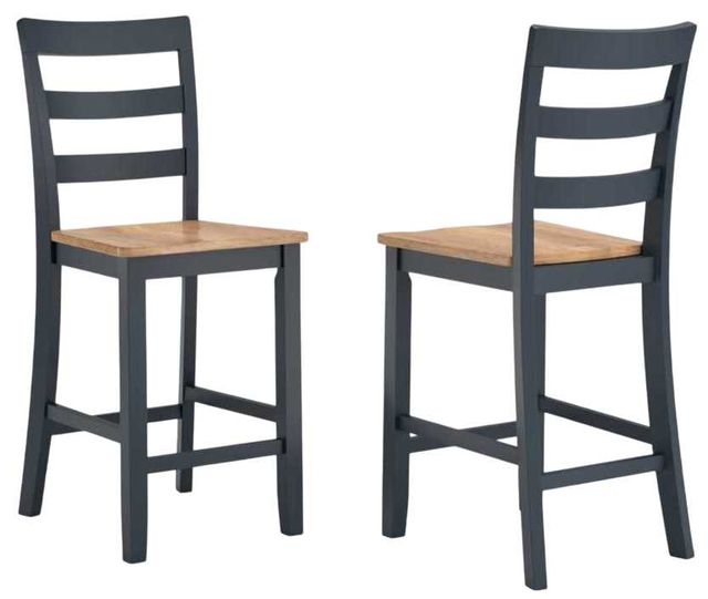 Signature Design by Ashley® Gesthaven Blue/Natural Barstool-4