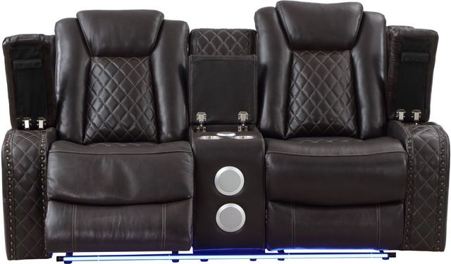 New Classic® Home Furnishings Joshua Brown Power Console Loveseat-1
