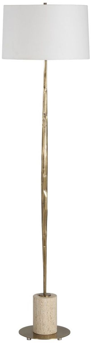 Uttermost® Halen Antique Brass Floor Lamp-0