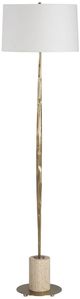 Uttermost® Halen Antique Brass Floor Lamp-0