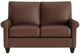 Bassett® Furniture Customizable True Custom® Leather Roll Arm Loveseat-1