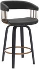 Armen Living Topanga Black Swivel Counter Stool-0