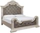 Signature Design by Ashley® Andonhall Antique White/Gray King Upholstered Panel Bed-1