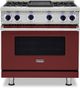 Viking® 7 Series 36" Reduction Red Pro Style Natural Gas Range with 12" Reversible Griddle-0