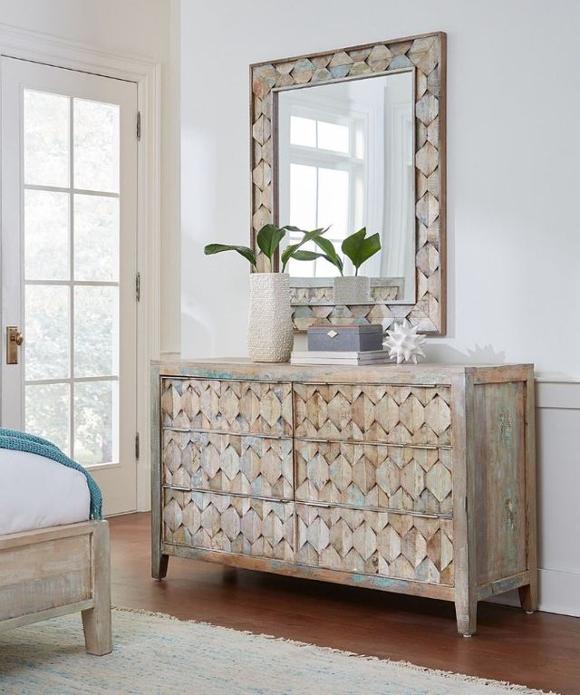 Home Trends & Design Ibiza Vintage Teal Mirror-2