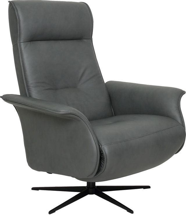 Fjords® Modern Living Finn Grey Large Dual Motion Swivel Recliner-0