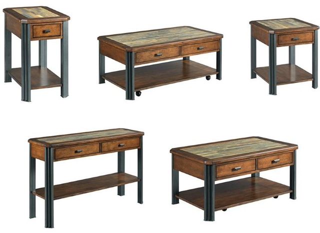 Creek Side Customs Customizable Slaton 5-Piece Warm Mocha Living Room Table Set-0