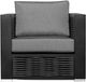 Enclover Chestnut Lux Black/Slate Club Chair-1