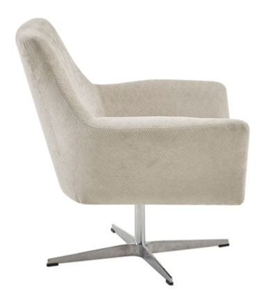 Olliix by Madison Park Dorian Light Taupe Swivel Chair-2