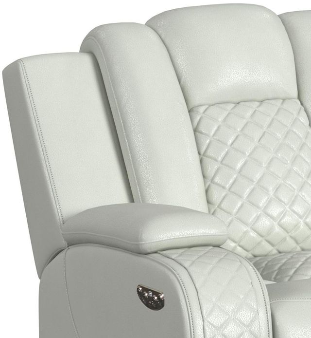 Elements International Carlo Pebble Oyster Power Reclining Sofa with Power Headrest-4